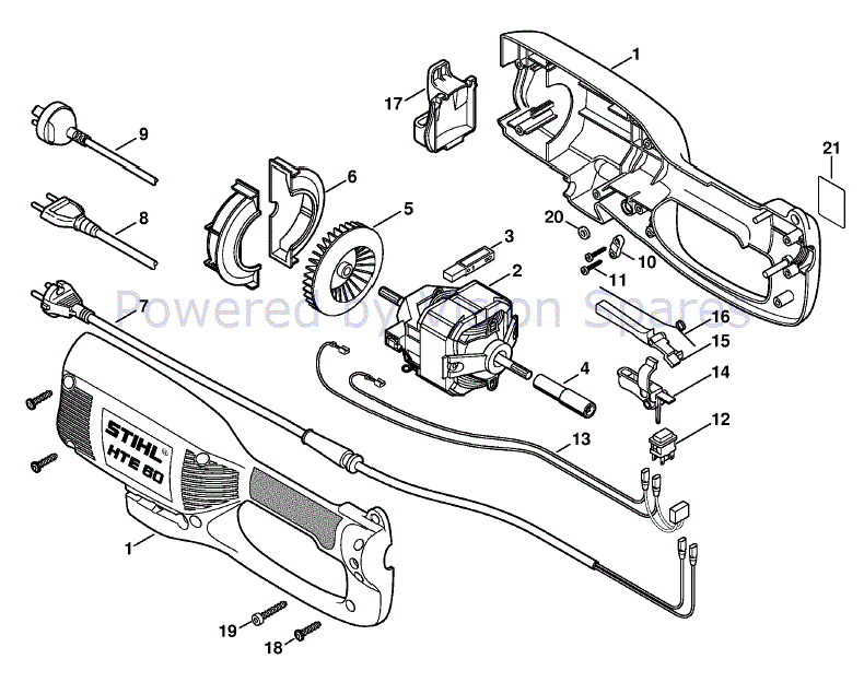 Gardenline Electric Pole Pruner Parts Diagram | Reviewmotors.co