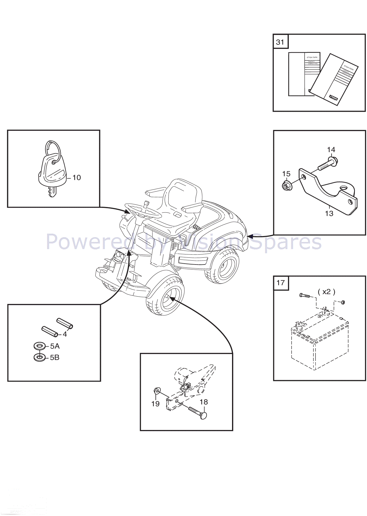 Online Part Diagram For Park Pro 16 Stiga Front Deck Rider Mowers