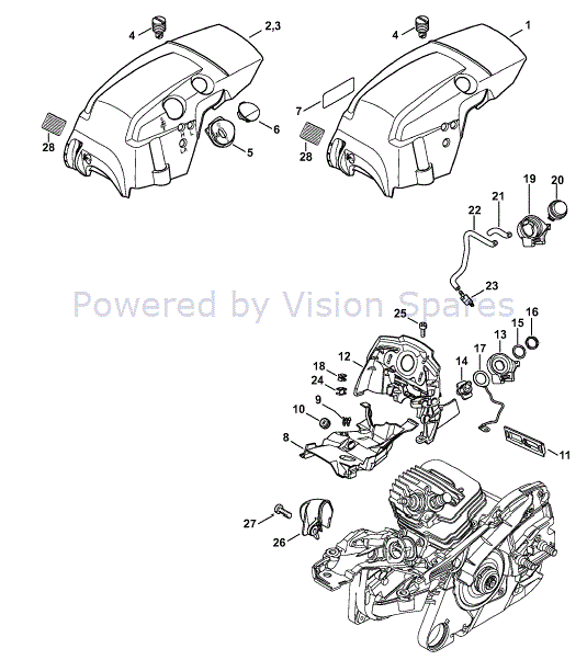 Stihl MS 261 Chainsaw (MS261) Parts Diagram, Shroud