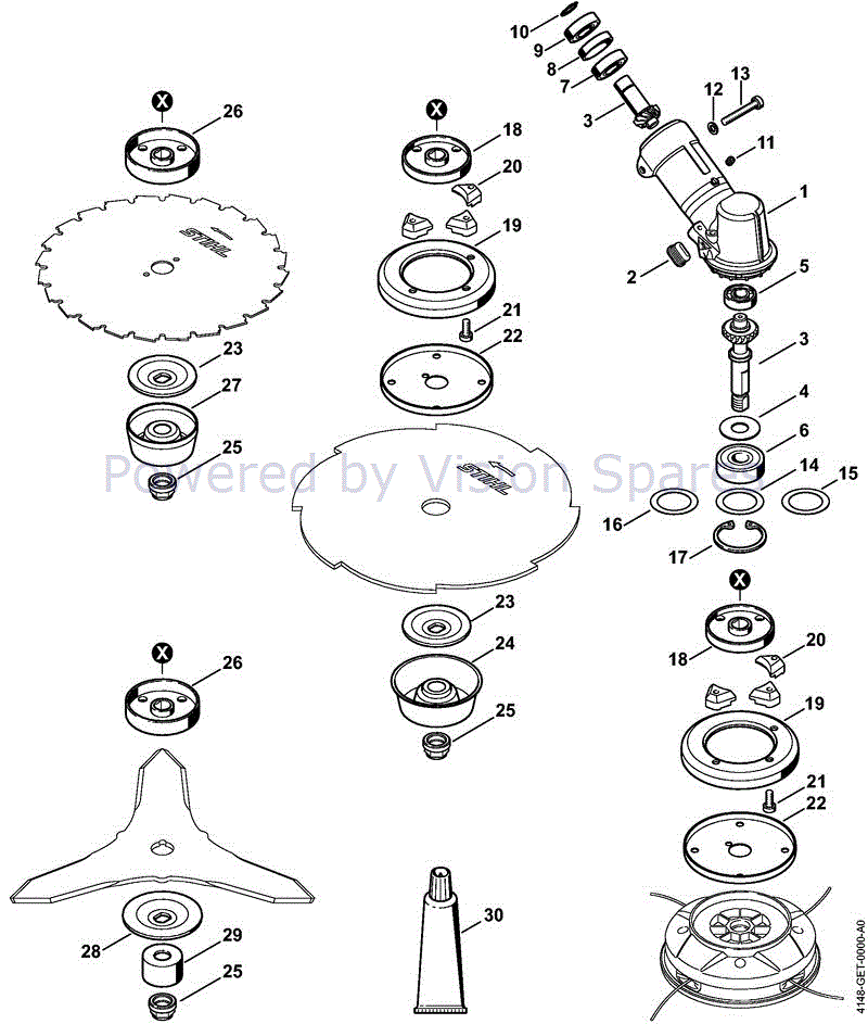 Stihl Fs 560 C Em Clearing Saw Fs 560 C Em Parts Diagram N Gear Head