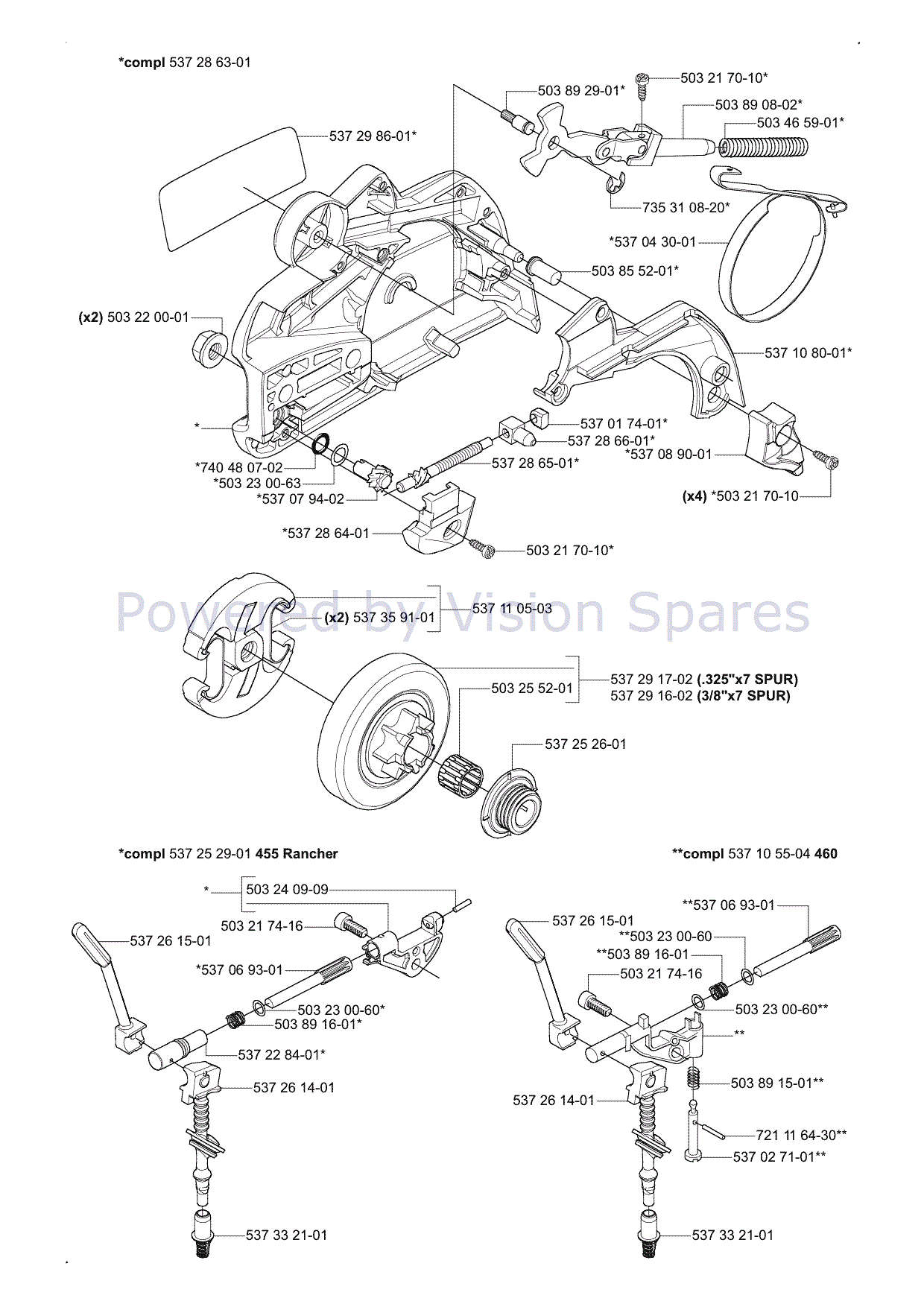 husqvarna chainsaw diagram