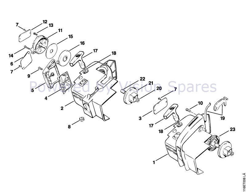 Stihl 015 Chainsaw (015AV) Parts Diagram, Recoil