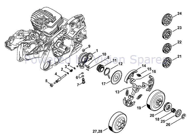Stihl MS 261 Chainsaw (MS261 VWZ) Parts Diagram, Oil Pump
