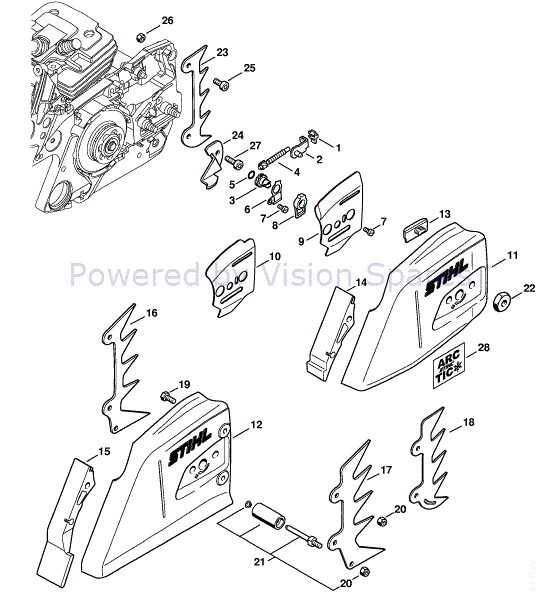 Stihl MS 441 Chainsaw (MS441 C-MRZ) Parts Diagram, Chain
