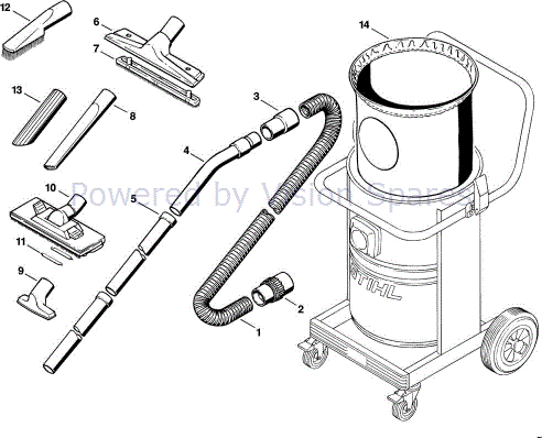 Stihl SE 202 Vacuum Cleaner (SE202) Parts Diagram, C-Electric motor