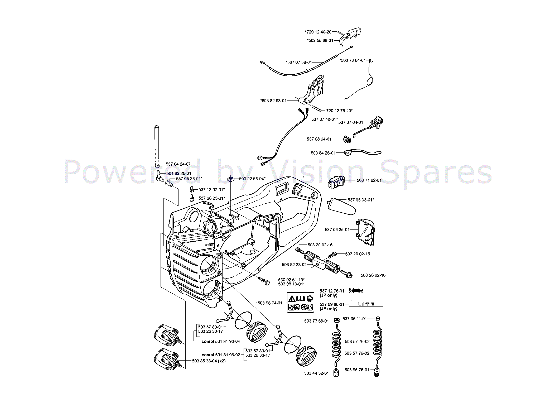 Husqvarna 339XP Chainsaw (2004) Parts Diagram, Page 13