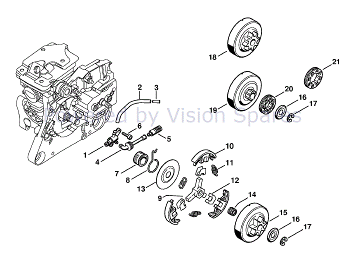 Stihl MS 280 Chainsaw (MS280 Z) Parts Diagram, Oil Pump