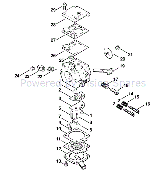 Stihl MS 381 Chainsaw (MS381) Parts Diagram, Carburetor Bing 48A101C