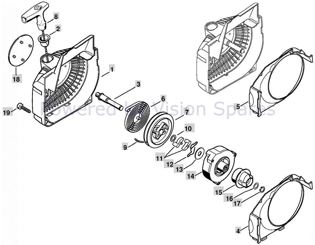 Stihl Ms 230 Chainsaw Ms230c Parts Diagram Fan Housing With Rewind Start 2