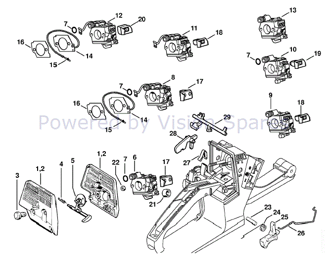 しるく様　オーダーページ Stihl MS 260 Chainsaw (MS260 VWZ Arctic) Parts Diagram, Air Filter