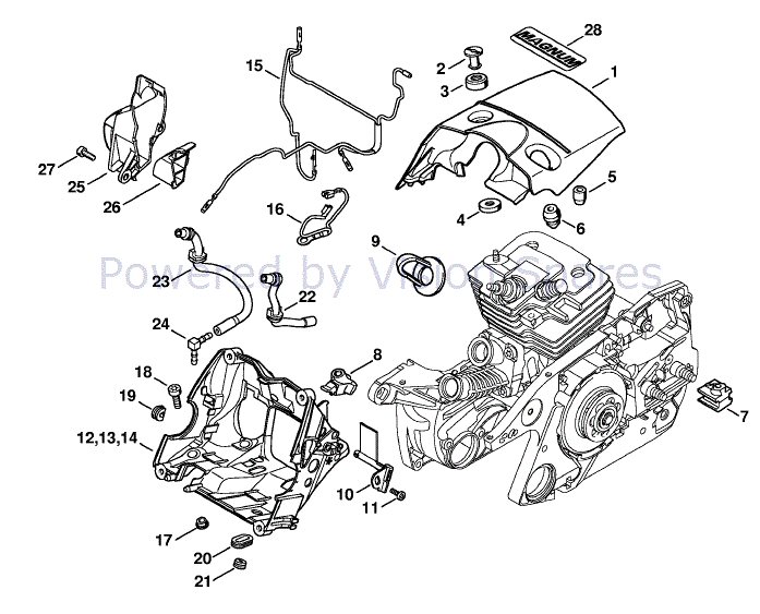 Stihl MS 441 Chainsaw (MS441 VWZ) Parts Diagram, Shroud
