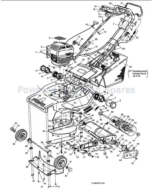 Hayter Harrier 48 Spare Parts Diagram | Reviewmotors.co