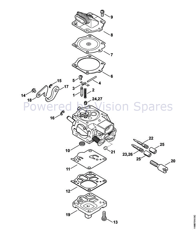 Stihl MS 661 CHAINSAW (MS 661) Parts Diagram, MS661-M CARBURETTOR