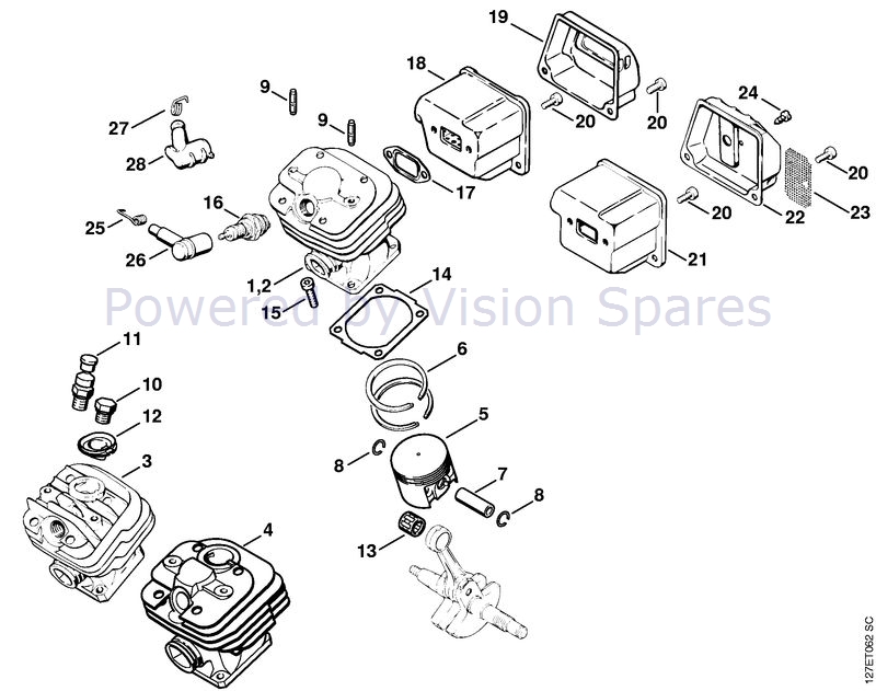 Sprocket Fuse Ring For Stihl 024, AV, And MS 240 Chainsaws – Genuine Sägenspezi Replacement Part
