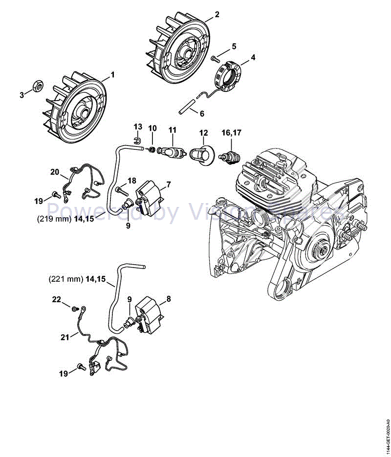 Stihl MS 661 CHAINSAW MS 661 Parts Diagram MS661 G IGNITION